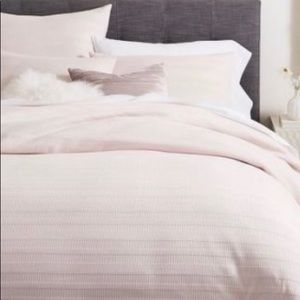 West Elm Organic Dobby Ladder Stripe Duvet Cover
